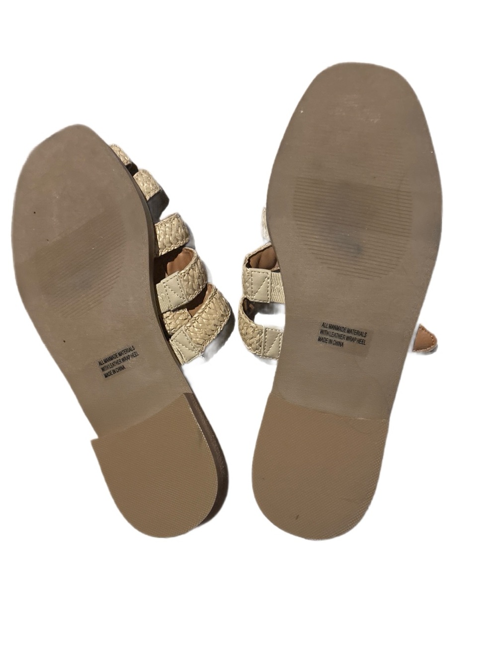 Dolce Vita Cream Woven Buckle Slide Sandals - Picture 3 of 3